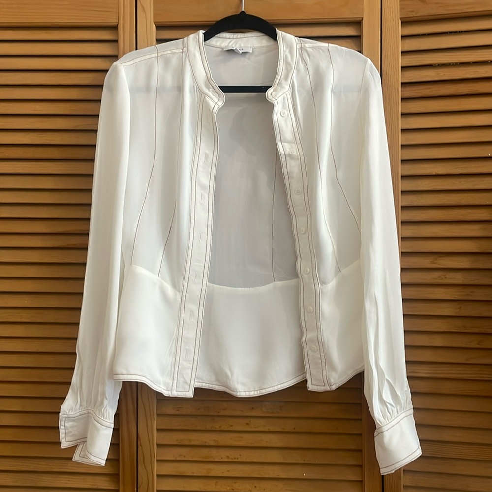 Reiss cream blouse. Size 0